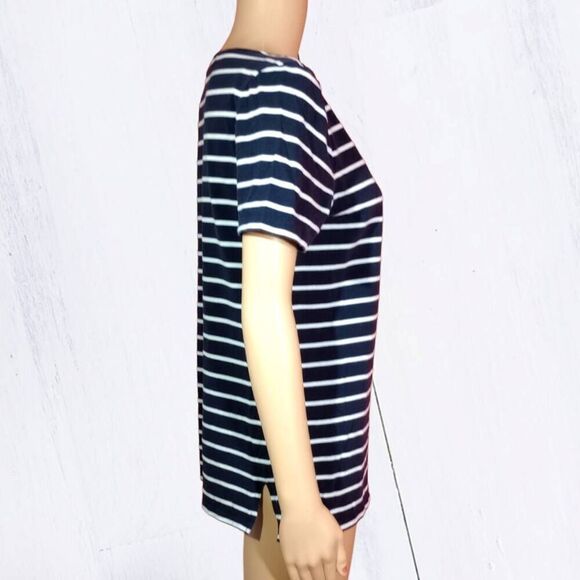 MICHAEL, Michael Kors blue , white with golden accents tee shirt - Picture 3 of 7